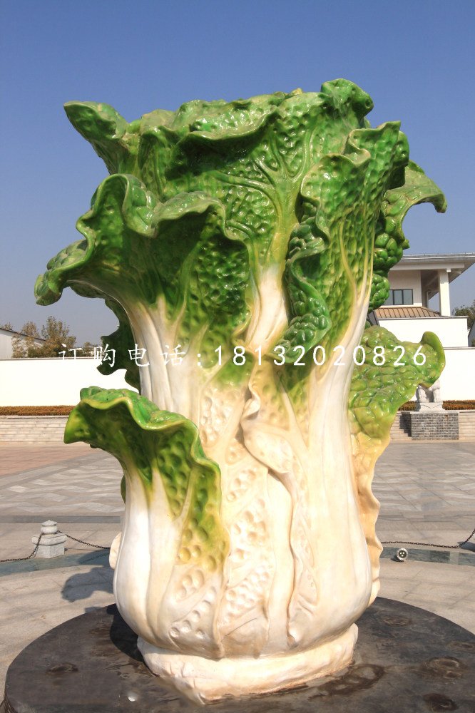 玻璃鋼白菜雕塑,廣場景觀雕塑