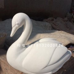 白天鵝雕塑，漢白玉動(dòng)物
