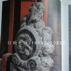 抱鼓石，青石仿古雕塑