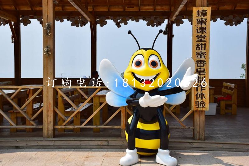 蜜蜂雕塑，玻璃鋼卡通動物