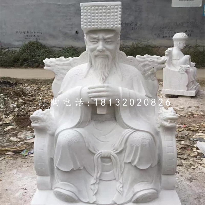 龍王石雕，漢白玉神仙雕塑