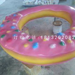 甜甜圈雕塑，玻璃鋼甜品雕塑