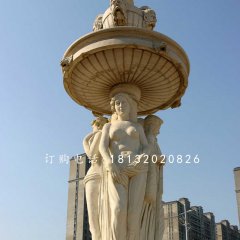 西方人物石噴泉，廣場(chǎng)景觀石雕