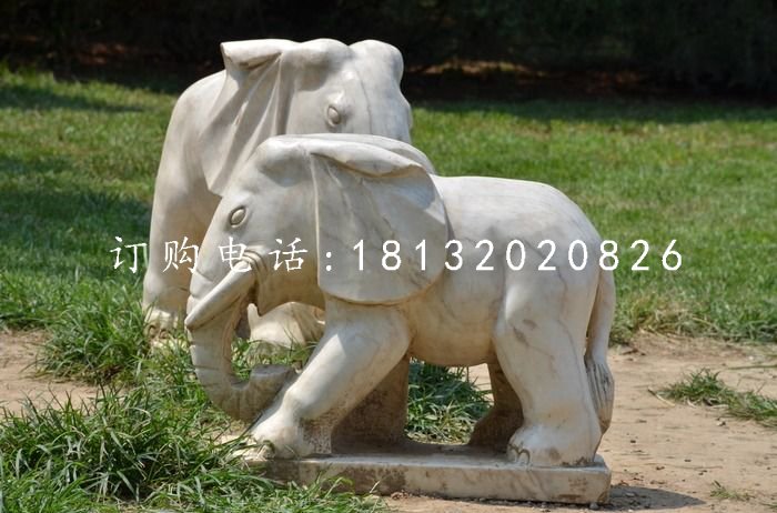 公園小象石雕,動(dòng)物石雕