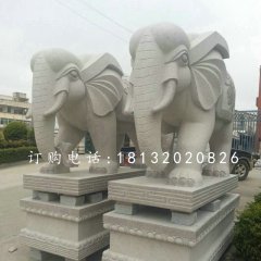 大理石大象，廣場(chǎng)動(dòng)物石雕