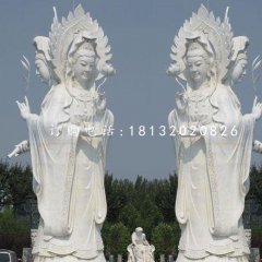 三面觀音石雕，大理石佛像