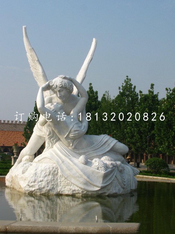 愛神石雕，漢白玉西方人物 (1)
