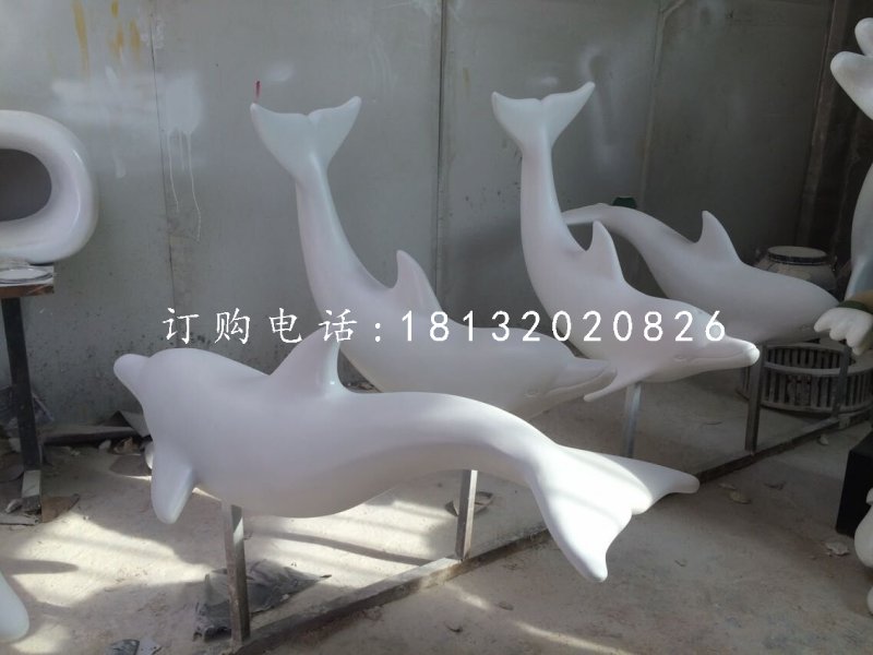 白海豚雕塑,玻璃鋼動(dòng)物雕塑