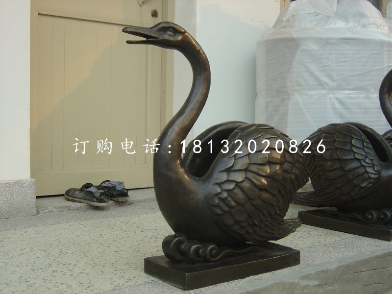 天鵝噴泉銅雕，景觀銅雕