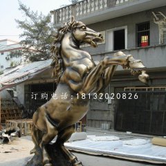 玻璃鋼仿銅立馬，廣場動物雕塑