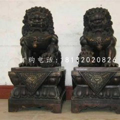 小型銅獅子，北京獅銅雕