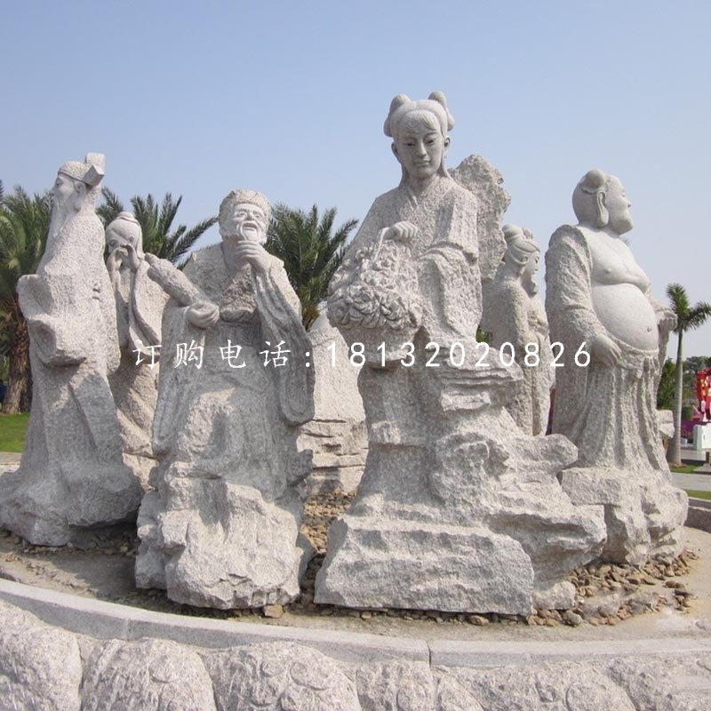 八仙石雕，公園神仙石雕