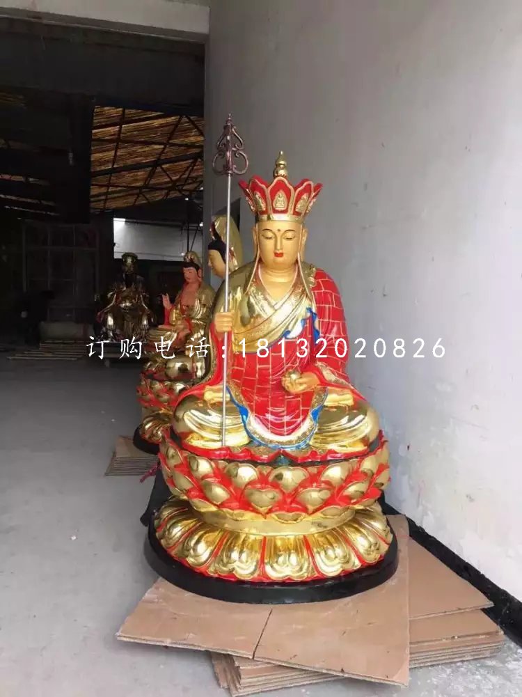 玻璃鋼彩繪佛像，地藏王菩薩雕塑