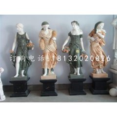 四季女神石雕，西方人物石雕