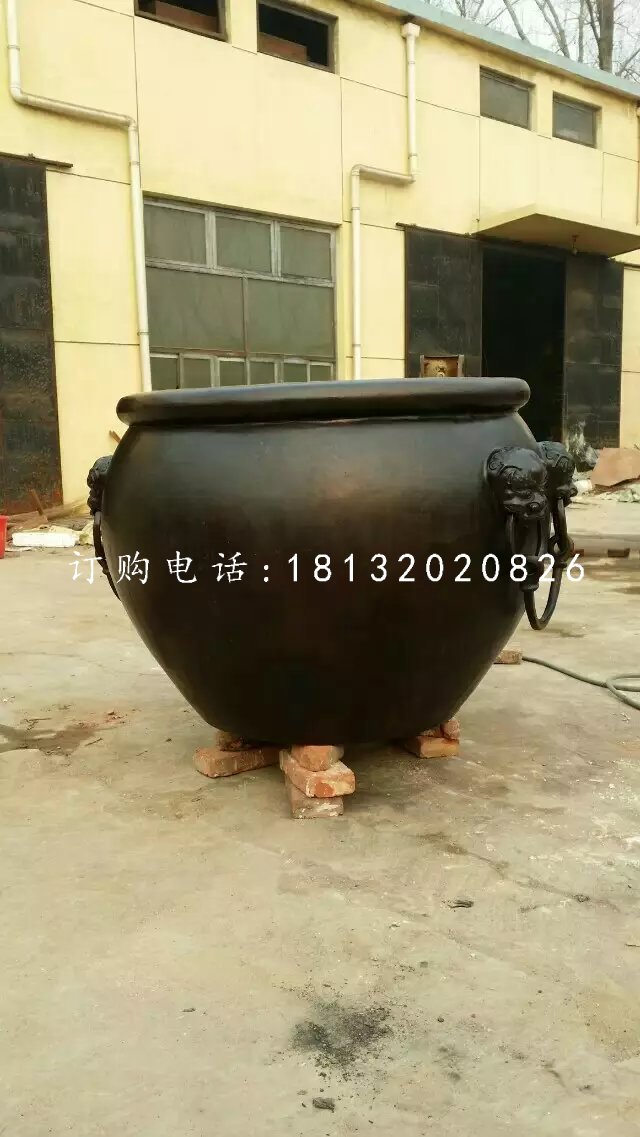 仿古銅水缸,圓形水缸