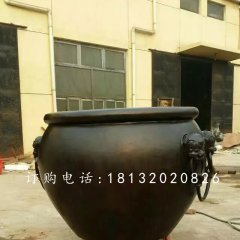 仿古銅水缸，圓形水缸