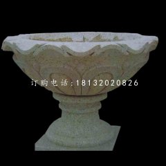 大理石花盆雕塑，公園景觀石雕