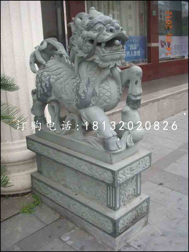 麒麟雕塑，青石動物雕塑