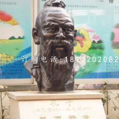 孔子頭像銅雕，古代名人銅雕