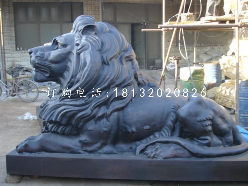 銅雕獅子，西洋獅銅雕