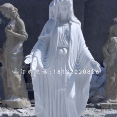 漢白玉圣母雕塑，西方人物石雕
