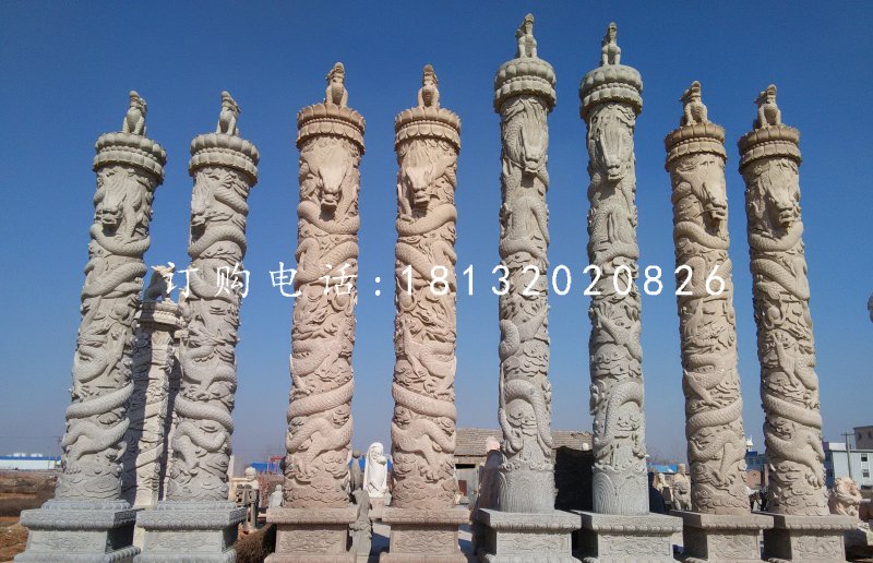 龍柱石雕，廣場(chǎng)石雕柱子
