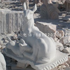 羊羔跪乳石雕，漢白玉動(dòng)物石雕