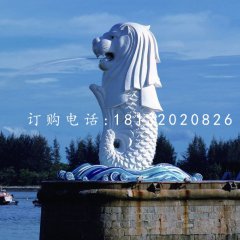 魚尾獅石雕，廣場(chǎng)景觀石雕