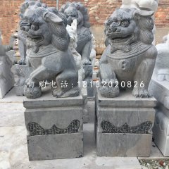 青石仿古石獅子，看門石桌石雕