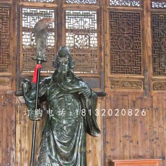 立式關(guān)公石雕，大理石關(guān)公