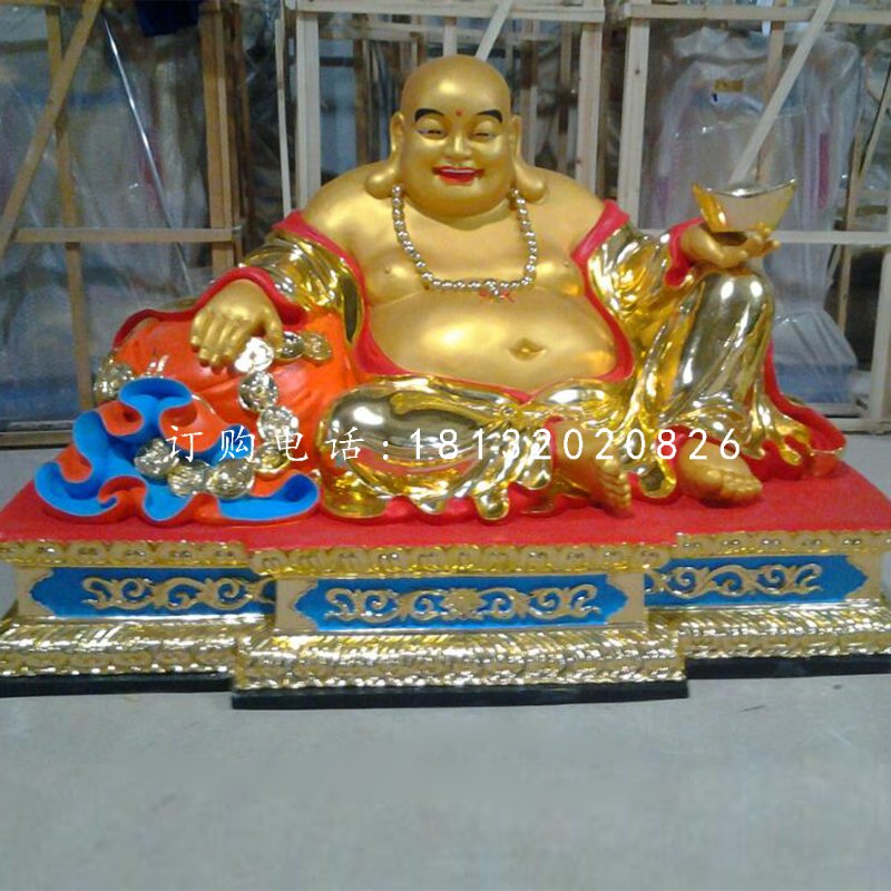 大肚彌勒佛像，玻璃鋼佛像