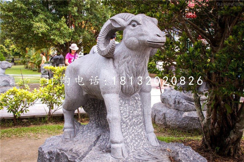 公園動(dòng)物石雕，十二生肖石雕 (1)