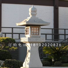 宮燈石雕，公園大理石燈雕塑
