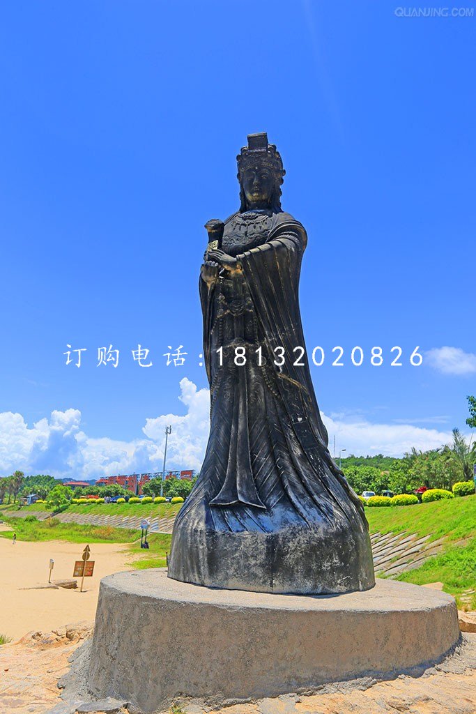 媽祖銅雕，廣場神仙銅雕
