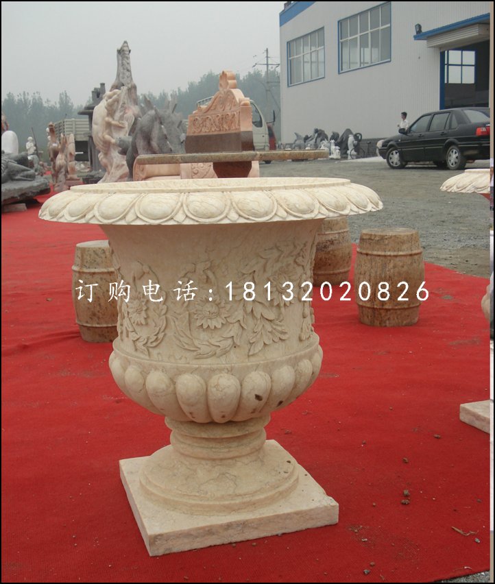 砂巖花盆，歐式花盆雕塑