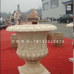 砂巖花盆，歐式花盆雕塑