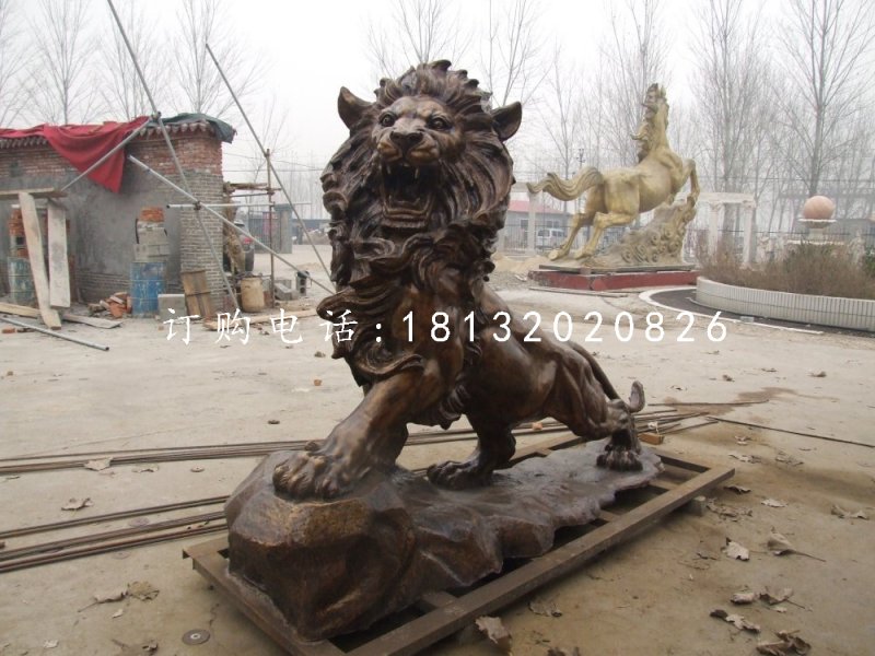 西洋獅銅雕，銅雕獅子 (1)