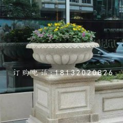 砂巖花盆雕塑，景觀石雕