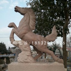 馬到成功石雕，花崗巖馬雕塑