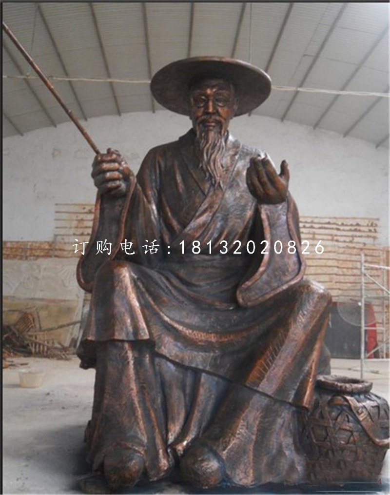 姜太公銅雕，古代人物銅雕