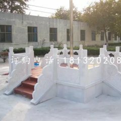 漢白玉石欄板，校園升旗臺石雕