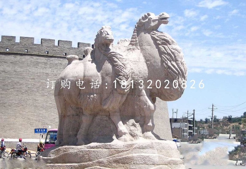 駱駝石雕，大理石動(dòng)物雕塑