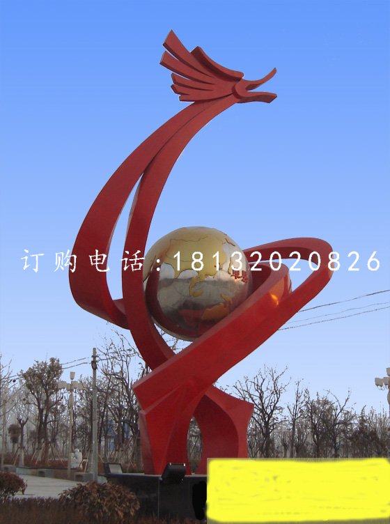 不銹鋼龍騰雕塑，廣場抽象龍雕塑