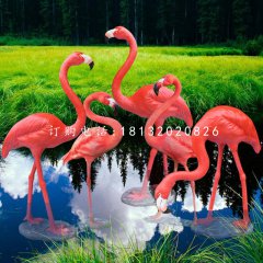 玻璃鋼火烈鳥，公園仿真動(dòng)物雕塑