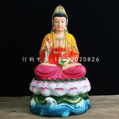 玻璃鋼彩繪觀音菩薩，寺廟佛像雕塑
