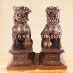 踩球麒麟銅雕，古代神獸銅雕