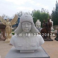 漢白玉雷鋒胸像，校園人物石雕