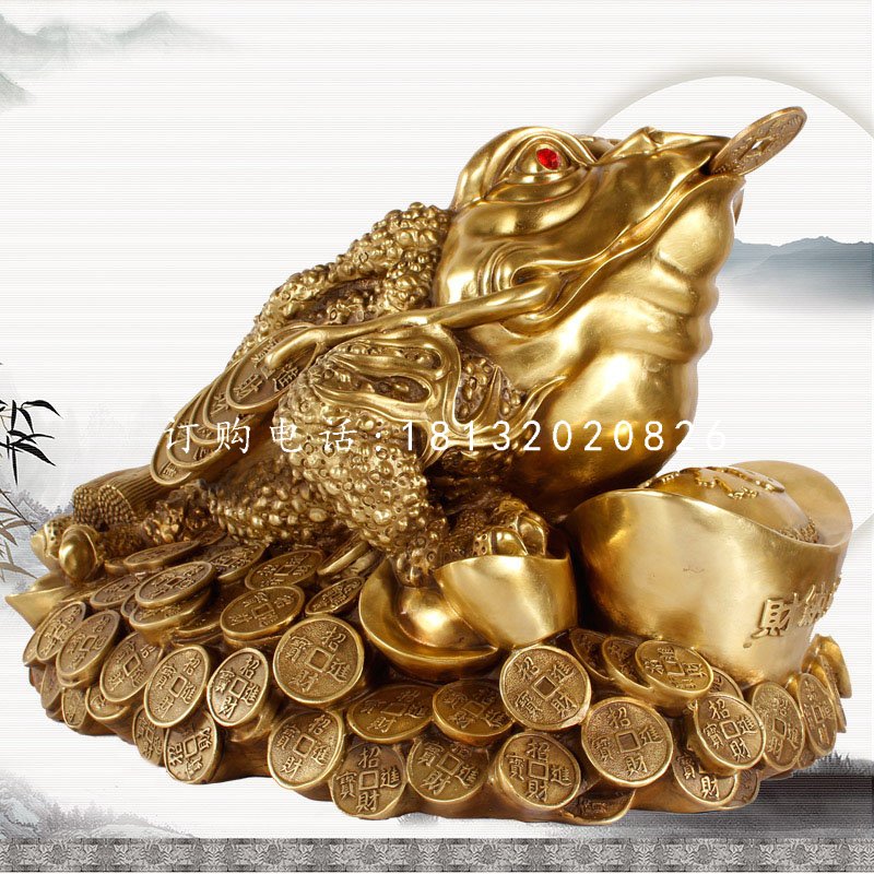 招財(cái)金蟾銅雕，企業(yè)招財(cái)神獸銅雕