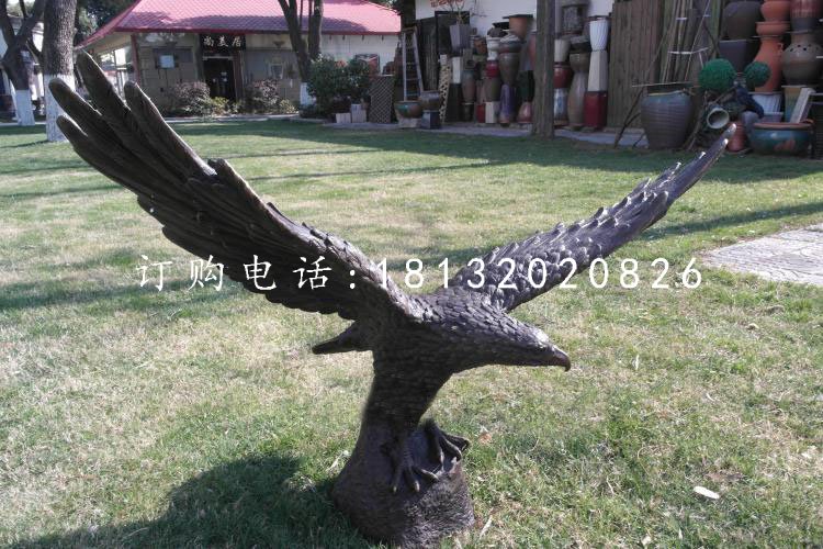 展翅的鷹銅雕，企業(yè)景觀銅雕 (4)