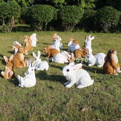 玻璃鋼兔子公園仿真動(dòng)物